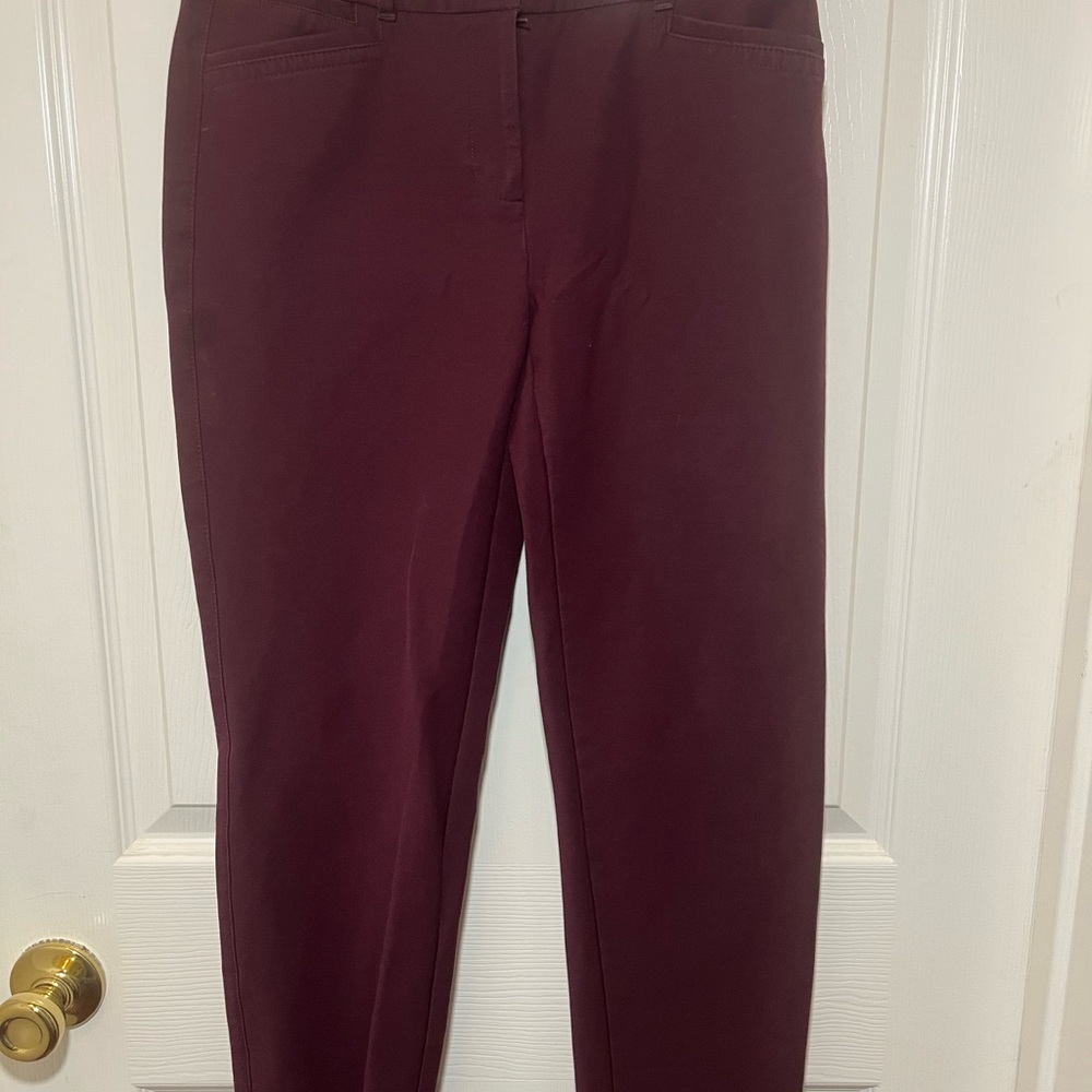 White House Black Market Aubergine Ankle Pants